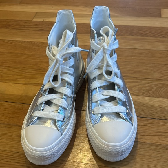 Converse Chuck Taylor All Star Lift Metallic High Top Platform Sneaker - Picture 8 of 11